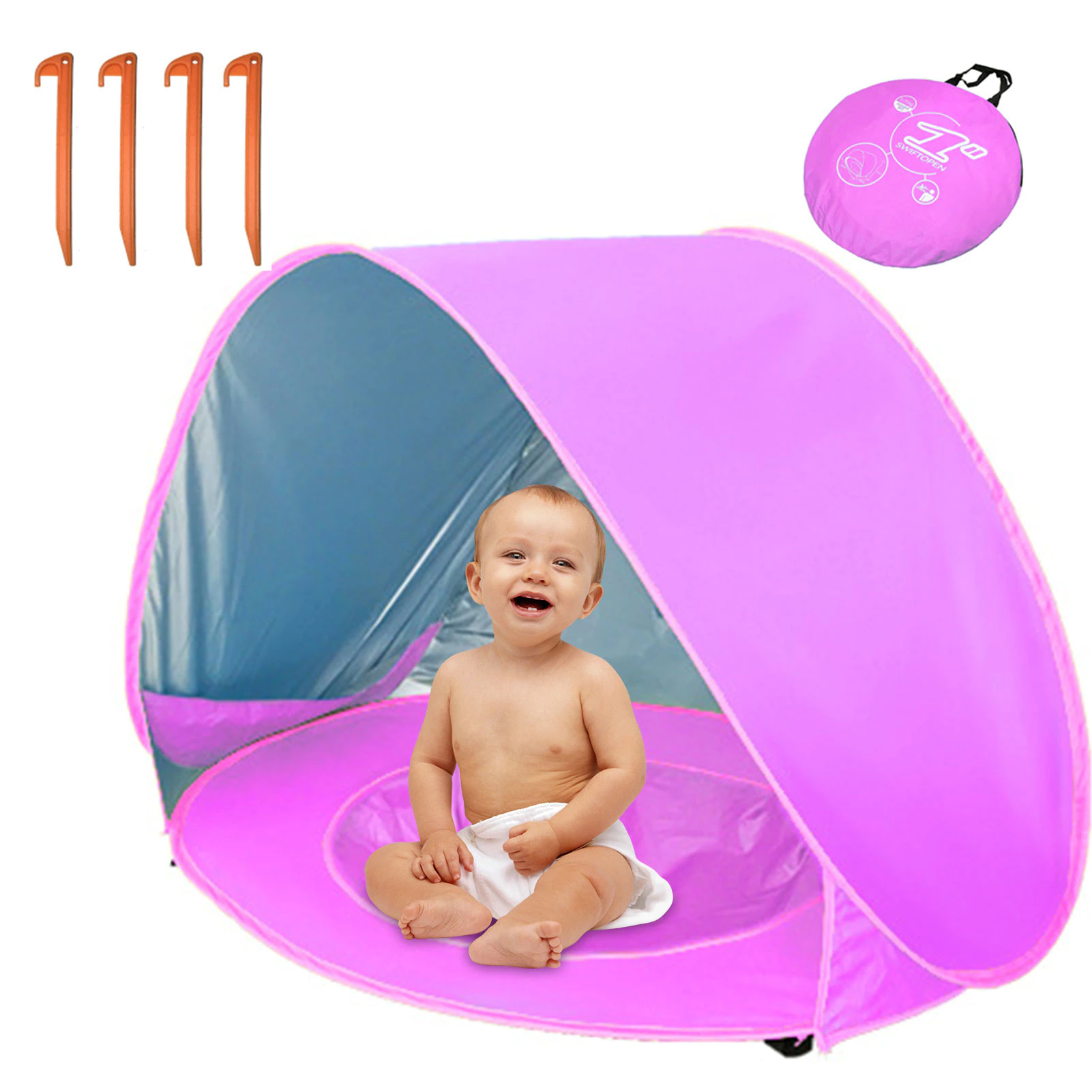 Cheap Goat Tents Baby Beach Tent With Pool Portable Foldable Sunshelter Waterproof Indoor Outdoor Camping Sunshade Beach Tent For Children Kids   